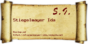 Stiegelmayer Ida névjegykártya