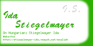 ida stiegelmayer business card